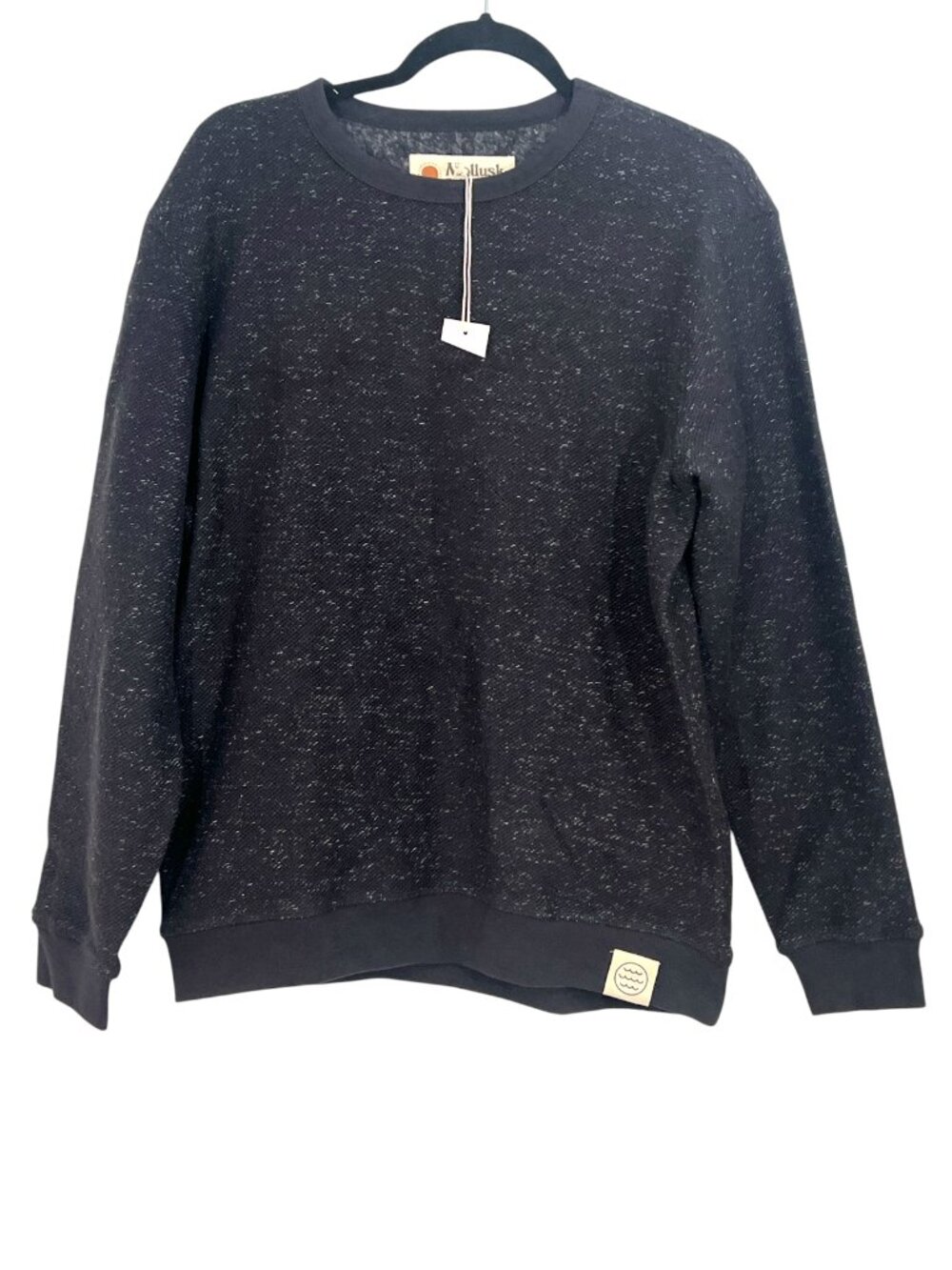 Mollusk California Wave Patch Crewneck Sweatshirt Faded Navy Small New $72